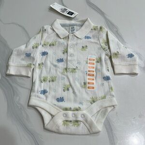 Baby Gap elephant long-sleeve onesie (newborn up to 7 lbs)
